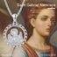 XIXLES Saint Gabriel Halskette 925 Sterling Silber Anhänger Halskette des Heiligen Erzengels St. Gabriel Schutz schmuck religiöse Geschenke für Herren Damen,Verstellbare Kettenlänge: 20+2 Zoll