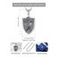 EUDORA Erzengel Michael Kette Medaille für Damen Herren Sterling Silber 925, Heilige Erzengel Michael Halskette Anhänger Christlicher Amulett Runen Christ Schmuck Geschenk für Frauen Männer,55CM