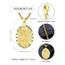 Shusukue Gold St. Michael Kette Sterling Silber Erzengel Saint Michael Amulett Schutzpatron Halskette Medaillen Gebetsmünzen Anhänger Christlicher Religiöser Schmuck für Frauen Männer