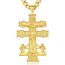 AEONSLOVE Caravaca Kreuz Kette Silber 925 Kreuzkette Silber Herren Kruzifix Halskette Damen Jesus Anhänger Religiöse Geschenke Schutzamulett Christlicher Schmuck Herren (goldene)