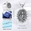 EUDORA Harmony Ball Heilige Joseph Kette Medaille für Damen Herren Sterling Silber 925, Heilige ST Joseph Halskette Anhänger Christlicher Schmuck Vatertag Geschenke für Vater Ehemann, 55CM + 61CM