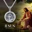 Jesus Christus Halskette für Herren 925er Sterling silber spiritueller Schutz Charm Heilung Talisman Schmuck christlicher Jesus Anhänger Jesus Medaillon Amulett religiöser Geschenk für Männer Frauen
