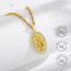 EUDORA Harmony Ball Gold Kette Heilige Maria Jungfrau von Guadalupe Medaille Sterling Silber S925 Jungfrau Maria Halskette Our Lady of Guadalupe Anhänger Schmuck, Geschenk für Frauen Herren, 22"