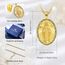 EUDORA Harmony Ball Kette Heilige Maria Wundertätige Wunderbare Medaille für Damen Herren 18K Vergoldetes Sterling Silber,Jungfrau Maria Halskette Anhänger Schmuck, Geschenk für Frauen Herren, 22"