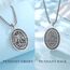 EUDORA Harmony Ball ST. Michael Kette Medaille für Damen Herren Sterling Silber 925, Heilige Erzengel Michael Halskette Anhänger Christlicher Katholisch Schmuck Geschenke für Frauen,61CM+ 51CM
