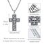XIXLES Totenkopf Kreuz Kette 925er Sterlingsilber Skull Totenkopf Kreuz Halskette Gothic Skelett Anhänger Amulett Schmuck für Herren