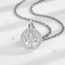 AEONSLOVE Heiliger Benedikt Halskette Silber 925 für Herren Damen Benedikt Kreuz Anhänger Benedikt Medaille Christliche Katholische Schmuck Religious Protector Talisman Kette (Weiße)