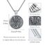 XIXLES Heilige Raphael Halskette 925 Sterling Silber des Erzengels Raphael Medaille Anhänger Halskette Siegel Christliches Amulett Religiöses Katholische Münze Medaillon Schmuck für Damen Herren