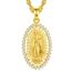 EUDORA Harmony Ball Gold Kette Heilige Maria Jungfrau von Guadalupe Medaille Sterling Silber S925 Jungfrau Maria Halskette Our Lady of Guadalupe Anhänger Schmuck, Geschenk für Frauen Herren, 22"