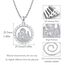 XIXLES Saint Gabriel Halskette 925 Sterling Silber Anhänger Halskette des Heiligen Erzengels St. Gabriel Schutz schmuck religiöse Geschenke für Herren Damen,Verstellbare Kettenlänge: 20+2 Zoll