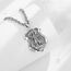 EUDORA Harmony Ball Heilige Michael Kette Medaille für Damen Herren Sterling Silber 925, Heilige Erzengel ST Michael Halskette Anhänger Christlicher Katholisch Schmuck Geschenke für Frauen, 55CM+61CM