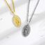 EUDORA Harmony Ball Gold Kette Heilige Maria Jungfrau von Guadalupe Medaille Sterling Silber S925 Jungfrau Maria Halskette Our Lady of Guadalupe Anhänger Schmuck, Geschenk für Frauen Herren, 22"