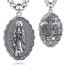 AEONSLOVE Jungfrau Maria Halskette Sterling Silber Virgen de Guadalupe Anhänger Madonna Wundertätige Medaille für Damen Herren Religiöse Amulett Schmuck Katholisch Christlich Geschenke