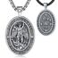 EUDORA Harmony Ball ST. Michael Kette Medaille für Damen Herren Sterling Silber 925, Heilige Erzengel Michael Halskette Anhänger Christlicher Katholisch Schmuck Geschenke für Frauen,61CM+ 51CM