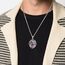 XIXLES Santa Muerte Halskette 925 Sterling Silber Sensenmann Medaille Anhänger Heiliger Tod Kette Amulett Schmuck für Frauen und Männer