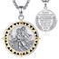 EUDORA Harmony Ball Heiliger Christophorus Kette Medaille für Damen Herren Sterling Silber 925, Christophorus Anhänger Amulett Halskette Christlicher Schmuck, Geschenke für Frauen, 24Zoll