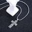 XIXLES Totenkopf Kreuz Kette 925er Sterlingsilber Skull Totenkopf Kreuz Halskette Gothic Skelett Anhänger Amulett Schmuck für Herren