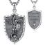 EUDORA Erzengel Michael Kette Medaille für Damen Herren Sterling Silber 925, Heilige Erzengel Michael Halskette Anhänger Christlicher Amulett Runen Christ Schmuck Geschenk für Frauen Männer,55CM