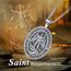 EUDORA Harmony Ball ST. Michael Kette Medaille für Damen Herren Sterling Silber 925, Heilige Erzengel Michael Halskette Anhänger Christlicher Katholisch Schmuck Geschenke für Frauen,61CM+ 51CM