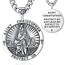 AEONSLOVE Heiliger Christophorus Anhänger Saint Christophorus Halskette Silber 925 für Herren Damen St Christopher Kette Christliche Katholische Schmuck Religious Protector Talisman Medaille