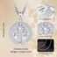 AEONSLOVE Heiliger Benedikt Halskette Silber 925 für Herren Damen Benedikt Kreuz Anhänger Benedikt Medaille Christliche Katholische Schmuck Religious Protector Talisman Kette (Weiße)