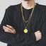Herren Heiliger St. Georg Anhänger Halskette das Siegel der sieben Erzengel Religiöser Medaillon Modeschmuck für Männer und Frauen Jungen Edelstahl christliches Geschenk