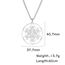 EUEAVAN Metatrons Würfel Halskette Metatron Würfel Heilige Geometrie Anhänger Siegel von Erzengel Engel Metatron Statement Halsketten Spiritueller Schutz Talisman für Frauen (Metatron groß silber2)