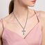 AEONSLOVE Kreuz Halskette Herren Silber 925 Kreuz Kette Damen Jesus Kreuzkette Silber Herren Benedikt Kreuz Anhänger Kruzifix Heilige Benedikt Medaille Christlicher Schmuck Katholischer Geschenke