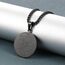 AFSTALR Halskette Herren 7 Erzengel Siegel Medaille Talisman Siegel der Sieben Erzengel Amulett Ketten Anhänger Edelstahl Solomon Schmuck für Herren Männer Noir C
