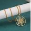 EUEAVAN Metatrons Würfel Halskette Metatron Würfel Heilige Geometrie Anhänger Siegel von Erzengel Engel Metatron Statement Halsketten Spiritueller Schutz Talisman für Frauen (Großer Metatron gold 2)