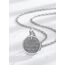 AEONSLOVE Heiliger Gabriel Kette Silber 925 für Herren Damen Erzengel Gabriel Medaille Saint Gabriel Halskette Christliche Katholische Schutz Talisman Religiöse Schmuck