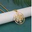 EUEAVAN Metatrons Würfel Halskette Metatron Würfel Heilige Geometrie Anhänger Siegel von Erzengel Engel Metatron Statement Halsketten Spiritueller Schutz Talisman für Frauen (Großer Metatron gold 2)