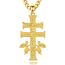 AEONSLOVE Caravaca Kreuz Kette Silber 925 Kreuzkette Silber Herren Kruzifix Halskette Damen Jesus Anhänger Religiöse Geschenke Schutzamulett Christlicher Schmuck Herren (Gold)
