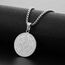 AFSTALR Halskette Herren 7 Erzengel Siegel Medaille Talisman Siegel der Sieben Erzengel Amulett Ketten Anhänger Edelstahl Solomon Schmuck für Herren Männer Männer B