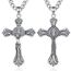 AEONSLOVE Kreuz Halskette Herren Silber 925 Kreuz Kette Damen Jesus Kreuzkette Silber Herren Benedikt Kreuz Anhänger Kruzifix Heilige Benedikt Medaille Christlicher Schmuck Katholischer Geschenke