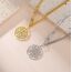 EUEAVAN Metatrons Würfel Halskette Metatron Würfel Heilige Geometrie Anhänger Siegel von Erzengel Engel Metatron Statement Halsketten Spiritueller Schutz Talisman für Frauen (Gold 2)
