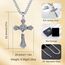 AEONSLOVE Kreuz Halskette Herren Silber 925 Kreuz Kette Damen Jesus Kreuzkette Silber Herren Benedikt Kreuz Anhänger Kruzifix Heilige Benedikt Medaille Christlicher Schmuck Katholischer Geschenke