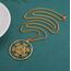 EUEAVAN Metatrons Würfel Halskette Metatron Würfel Heilige Geometrie Anhänger Siegel von Erzengel Engel Metatron Statement Halsketten Spiritueller Schutz Talisman für Frauen (Großer Metatron gold 2)