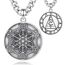 AEONSLOVE Metatrons Würfel Halskette Silber 925 Heilige Geometrie Anhänger Herren Damen Erzengel Metatron Medaille Metatrons Würfel Schmuck