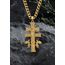 AEONSLOVE Caravaca Kreuz Kette Silber 925 Kreuzkette Silber Herren Kruzifix Halskette Damen Jesus Anhänger Religiöse Geschenke Schutzamulett Christlicher Schmuck Herren (Gold)