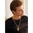 AEONSLOVE Caravaca Kreuz Kette Silber 925 Kreuzkette Silber Herren Kruzifix Halskette Damen Jesus Anhänger Religiöse Geschenke Schutzamulett Christlicher Schmuck Herren (Gold)