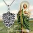 ONEFINITY Saint Jude Kette Herren 925 Sterling Silber St Jude Anhänger San Judas Anhänger Halskette Religiöse Schützen Schmuck Geschenk für Damen