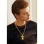 AEONSLOVE Caravaca Kreuz Kette Silber 925 Kreuzkette Silber Herren Kruzifix Halskette Damen Jesus Anhänger Religiöse Geschenke Schutzamulett Christlicher Schmuck Herren (goldene)