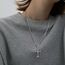 AEONSLOVE Kreuz Halskette Herren Silber 925 Kreuz Kette Damen Jesus Kreuzkette Silber Herren Benedikt Kreuz Anhänger Kruzifix Heilige Benedikt Medaille Christlicher Schmuck Katholischer Geschenke