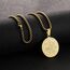 AFSTALR Halskette Herren 7 Erzengel Siegel Medaille Talisman Siegel der Sieben Erzengel Amulett Ketten Anhänger Edelstahl Solomon Schmuck für Herren Männer OR2