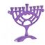 Ner Mitzvah Farbige Kerze Menorah Passend für alle Chanukka-Kerzen-Strudel-Entwurf 6” High 6-Zoll-Lila