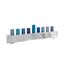 Yair Emanuel Small Hanukkah Menorah - Strip - Blue