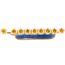 Matashi Menorah-Kandelaber, handbemalt, Emaille, verziert mit goldenen Akzenten und Kristallen, modernes Design