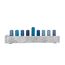 Yair Emanuel Small Hanukkah Menorah - Strip - Blue