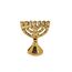 NKlaus mini 4cm Menora Messing Handarbeit Kerzenständer siebenarmiger Leuchter Menorah 1316
